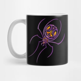 Purple and Gold Tattoo / Tribal Art Spider Mug